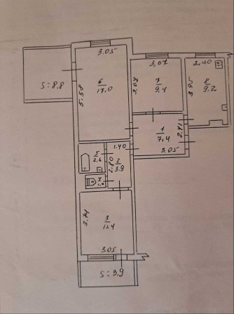 Терміновий продаж 3х кімнатної квартири р-н ЖД вокзалу - фото 1