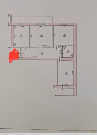 Продам 3 кімнату квартиру 1 пров Київський - фото 1