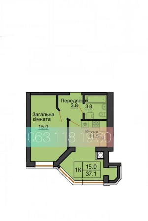 Продаж однокімнатної квартири 37.1 м2 ЖК Софія Нова - фото 1