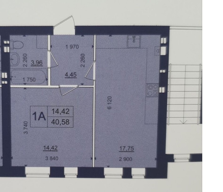 Продам 1-кім. квартиру 10-хв до метро Голосіївська - фото 1