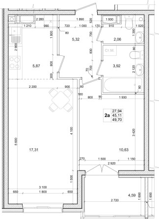 Продам 2к квартиру 49.7кв.м ЖК Вудлайн - фото 1