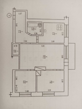 Продам 3-х кімнатну квартиру  в місті  Гадяч (Хрущовка) - фото 1