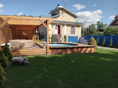 28 Альтанка з плазмою бассейн  СПА джакузі барбекю 9 км від Київа Малая Александровка