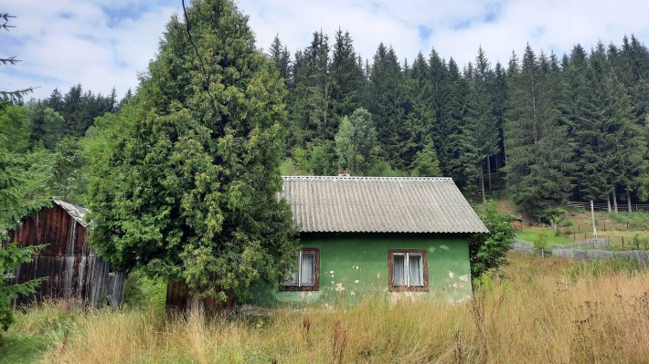 Дві ділянки зі старою хатою. Ліс, річка. Світло, криниця, асфальт - фото 1