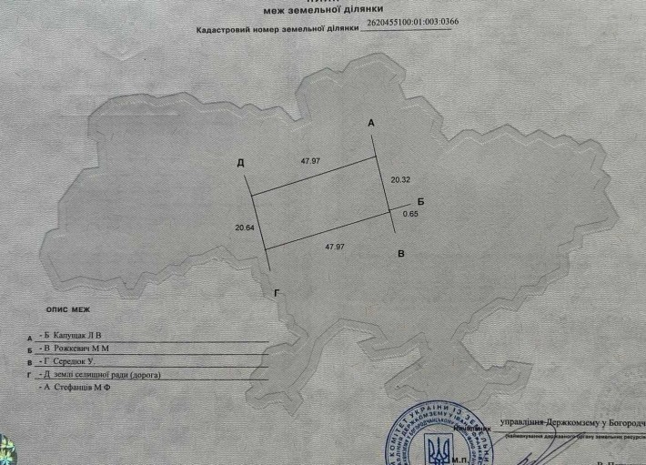 Земельна ділянка під забудову смт. Богородчани. власник - фото 1