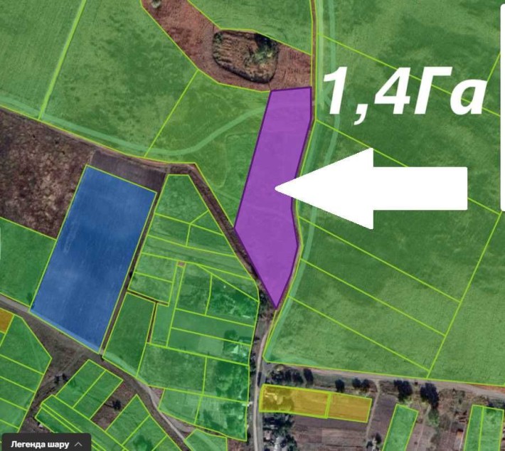 Іванків, Бориспільський  Ділянка 1,4Га ОСГ Зручне місцезнаходження - фото 1