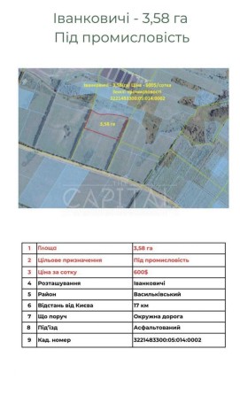 Продаж / Земля комерційного призначення / Іванковичі, Київська область - фото 1