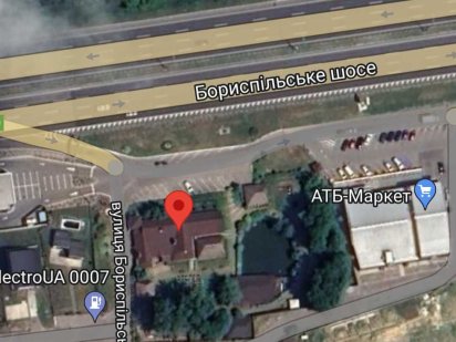 Фасад траси Київ - Бориспіль біля с. Щасливе