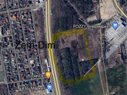 Фасадна ділянка 2 Га Щасливе Счастливое