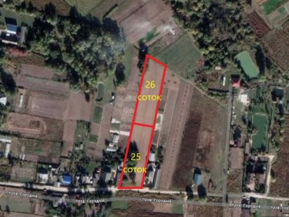 Продам участок 25 соток под застройку, жилая улица с. Требухов