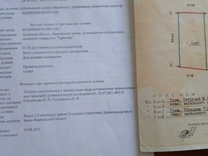 Земля 4 та 6 сот. садівництво Рясне Руське Рясное-Русское