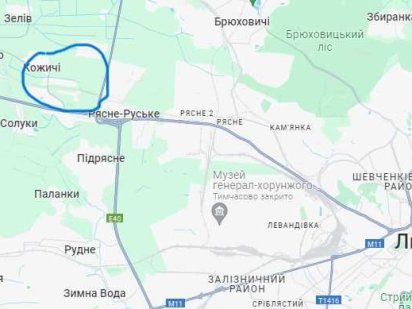 дачна ділянка між Рясна-Руська і Кожичами Рясное-Русское