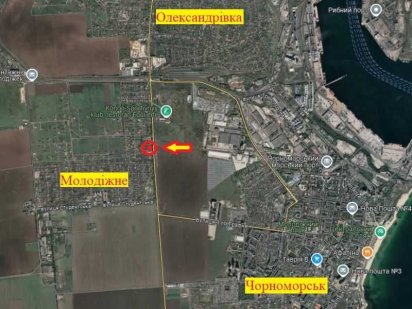 Фасадный участок возле Черноморска (Молодежное). 17 соток