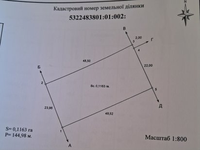 Земельна ділянка с.Піщане Песчаное