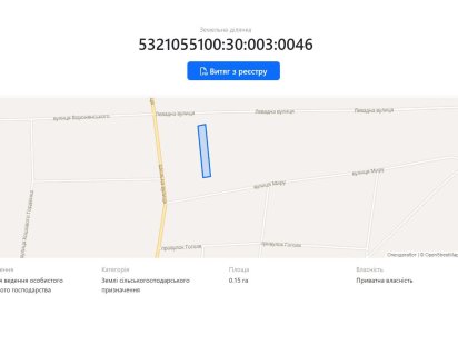 Земельна ділянка Диканька