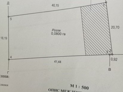 Продам земельний участок Костопіль