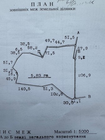 Земельна ділянка сільськогосподарського призначення ( пай) 5,83 га. - фото 1