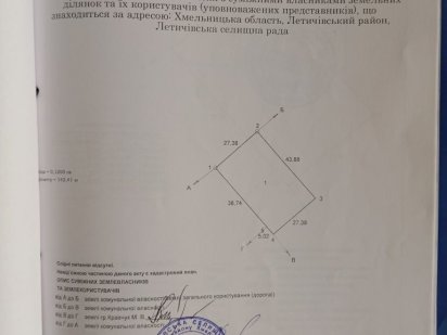 Продам земельну ділянку 12 соток Летичев