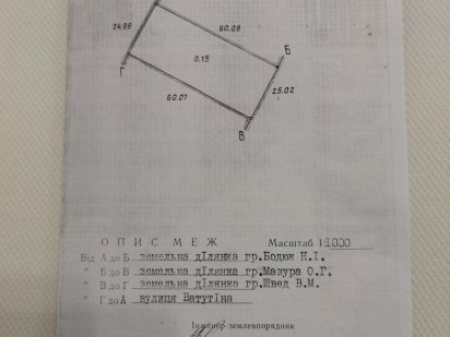 Продаж приватизованої землі 10с в с.Руська Поляна Русская Поляна