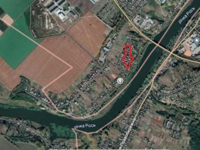 Продаж  ділянки на березі річки Рось