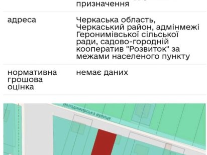 "Розвиток" земельна ділянка для будівництва