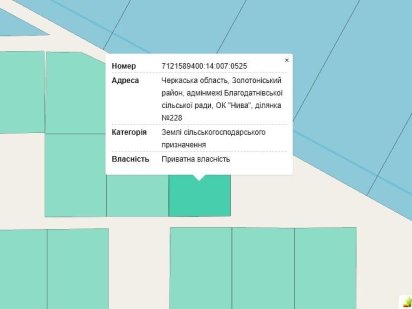 Продам земельну ділянку в кооп «Нива», 12 соток