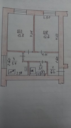 Продам дво кімнатну квартиру 8 поверх 40 кв,метрів ,вартість 15000 $ - фото 1