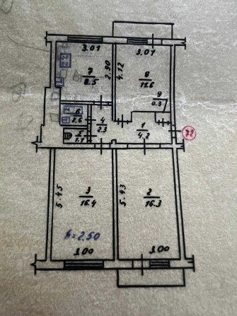 Продаж 3-х кімнатної квартири 63.3 кв.м/продажа 3-ї комнатной квартиры - фото 1