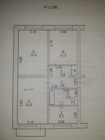 Продам 3х комнатную квартиру в городе Доброполье, ул. Саратовская - фото 1