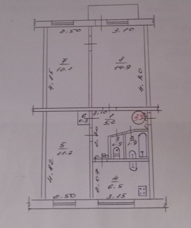 Квартира 3х комнатная, 4/5 - фото 1