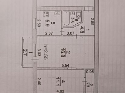 Продам 2-ну  квартиру на 3-му поверсі Павлоград