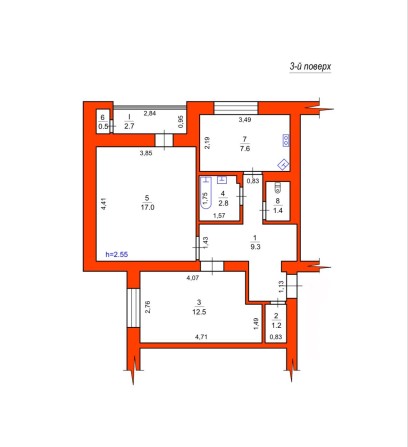 2-кімнатна квартира (Чешка 55м.кв.) Вул. Львівська. - фото 1