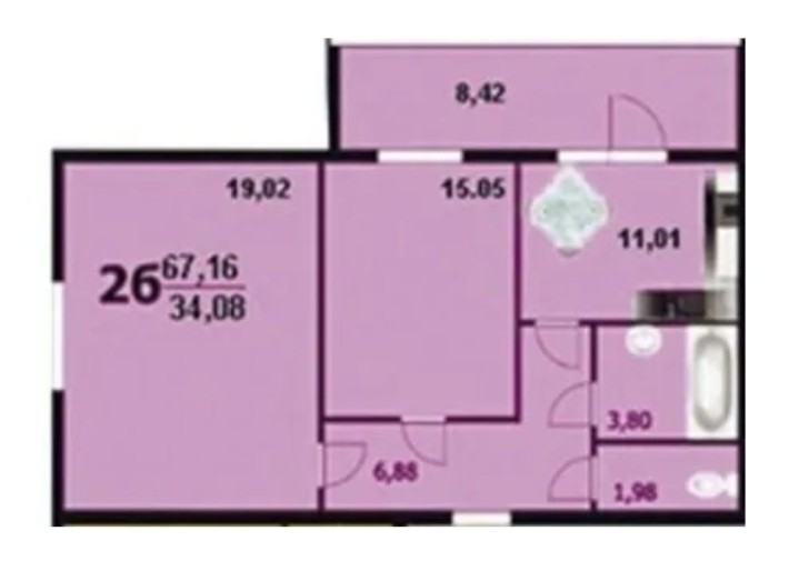 2-х кімнатна квартира 72м2 - фото 1