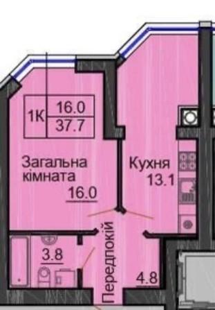 Продам квартиру 37,7 (1 к) з документами ЖК Софія Нова - фото 1