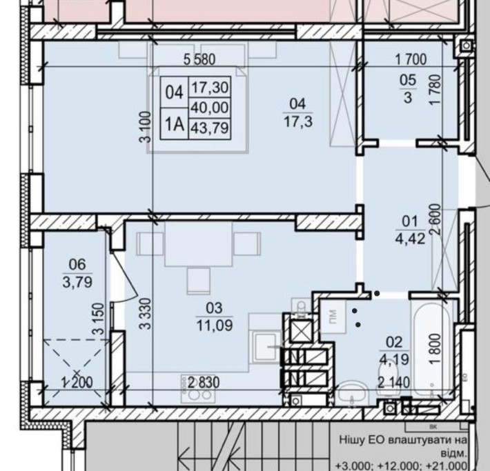 Продаж 1-кімн. кв-ри в новобудові за 40 250 у.о. - фото 1