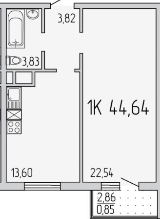 Продам 1-комн квартиру 45 м без ремонта 58 Жемчужина - фото 1