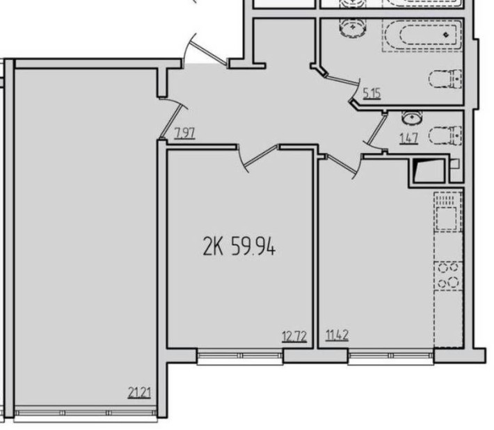 Продам в 56 Жемчужине самая  низкая цена 39500уе переуступка 61м - фото 1