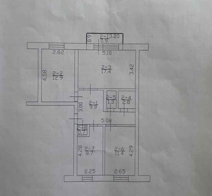 Продаж 3-х кімнатної квартири, м. Мена - фото 1