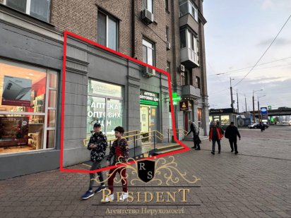 Оренда приміщення 103 м2. Слобожанський 2. Червона лінія, окремий вхід, великі вікна. Днепр