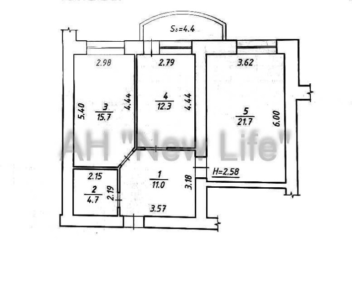 Двокімнатна квартира 70 м²  проспект Свободи .4 поверх. А/О - фото 1