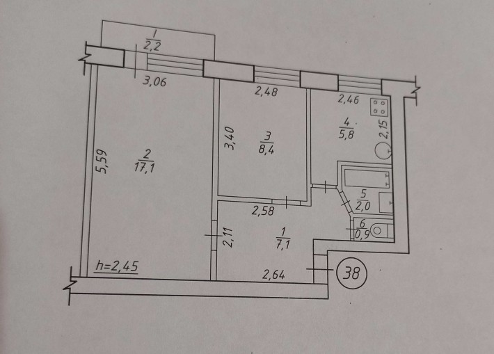 Продам 2х-кімнатну квартиру - фото 1