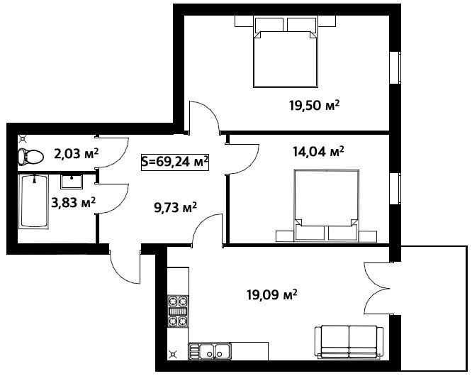 Продаж 2,5-кімнатної квартири в ЖК Мала Прага - фото 1