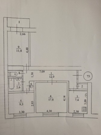 Продається 3х кімнатна квартира  в центрі міста - фото 1