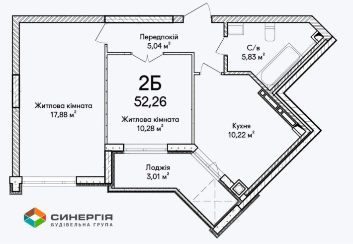 Синергія Сіті будинок з газом.Повноцінна 2к квартира! Ірпінь - фото 1