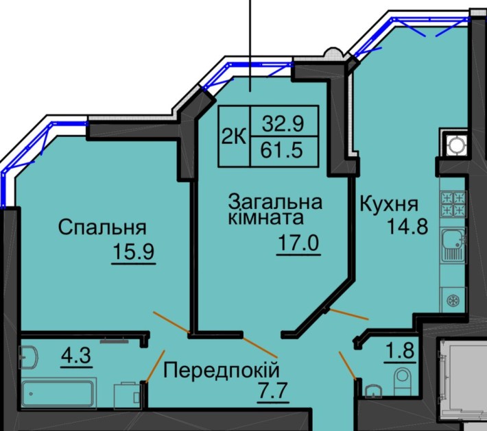 Акція 2 к квартира ЖК Софія Резиденс, без % - фото 1