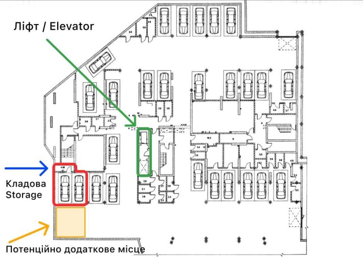 Продаж двох паркомісць з кладовою в підземному паркінгу ЖК "Манхеттен" - фото 1