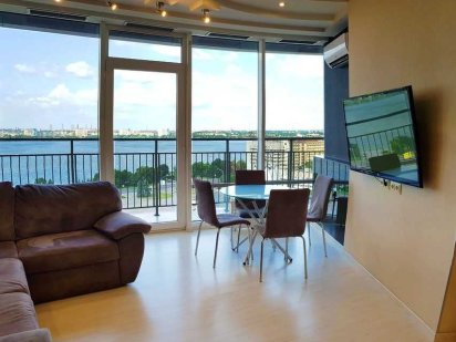 ЛЮКС в ЖК Мост Сити, вид на реку, 2к, ванна, центр. Новый дом. Балкон. Днепр