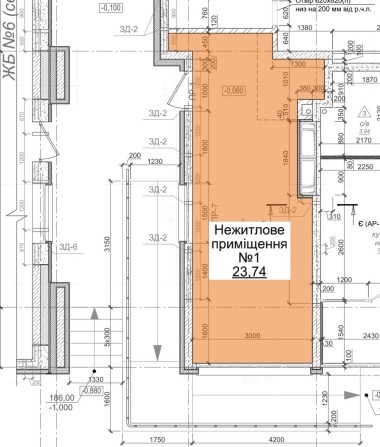 Нежитлове приміщення, комерційне приміщення ЖК Одеський Бульвар - фото 1