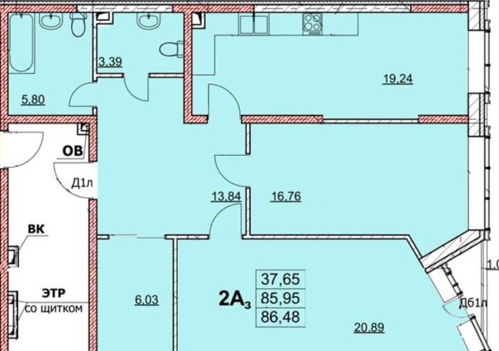 Продам помещение 88м2 под офис ЖК Гагаринский Аркадия - фото 1