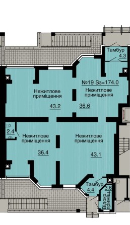 ЖК Софія від Мартинова приміщення 172м2 1 поверх - фото 1